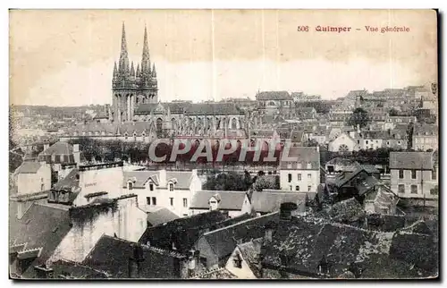 Cartes postales Quimper Vue generale