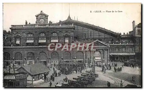 Cartes postales Lille Place de la Gare