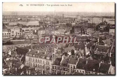 Ansichtskarte AK Dunkerque Vue generale vers le Port Bateaux