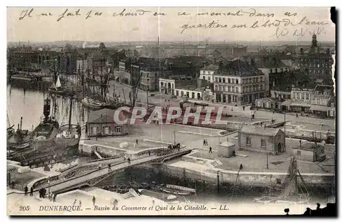 Ansichtskarte AK Dunkerque Bassin du Commerce et Quai de la Citadelle