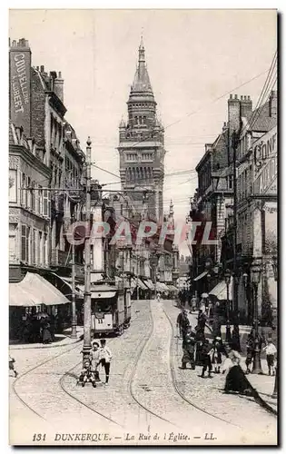 Cartes postales Dunkerque La Rue de l Eglise