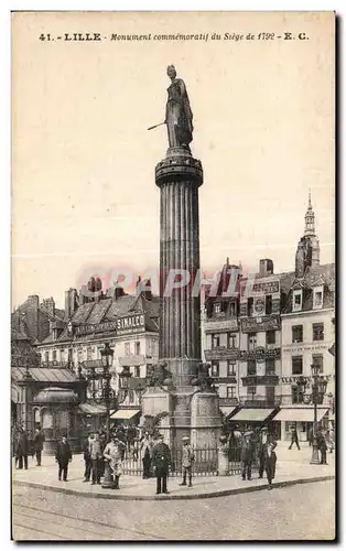 Ansichtskarte AK Lille Monument commemoratif du Siege de 1792