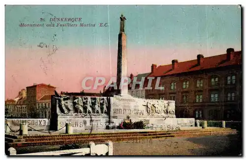 Cartes postales Dunkerque Monument aux Fusilliers Marins Militaria