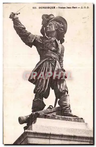 Cartes postales Dunkerque Statue Jean Bart