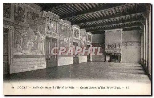 Cartes postales Douai Salle Gothique a l Hotel de Ville Gothic Room of the Town Hall