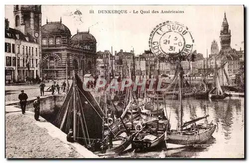 Cartes postales Dunkerque Le Quai des Americains Bateaux