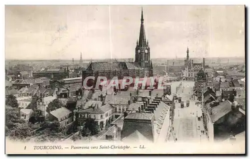 Cartes postales Tourcoing Panorama vers Saint Christophe