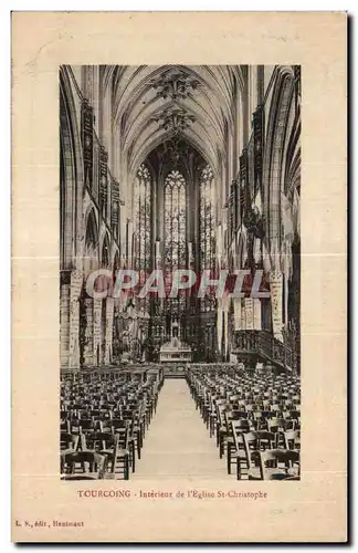 Cartes postales Tourcoing Interieur de l Eglise St Christophe