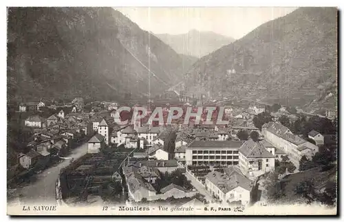 Cartes postales La Savoie Moutiers Vue generale