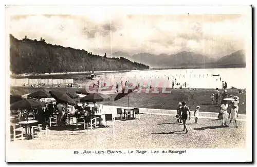 Cartes postales Aix Les Bains La Plage Lac du Bourget