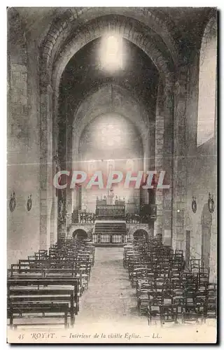 Cartes postales Royat Interieur de la vieille Eglise