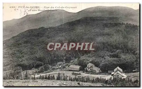 Cartes postales Puy de Dome Vue de Col de Ceyssat et des Monts Domes