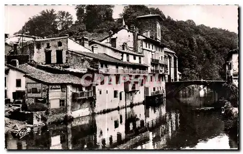 Ansichtskarte AK St Jean Pied de Port Vieilles maison sons la Nive et le Pont d Espagne