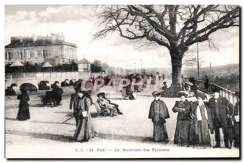 Cartes postales Pau Le Boulevard des Pyrenees