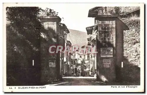 Cartes postales St JEan Pied de Port Porte et rue