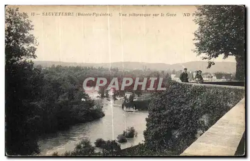 Cartes postales Sauveterre Vue pittoresque sur le Gave