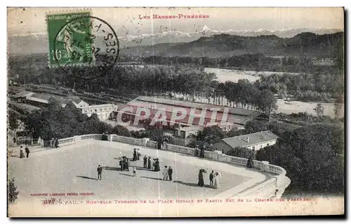 Ansichtskarte AK Pau Nouvelle Terrasse de la Plage Royale st Partie Est De La Chaine des Pyrenees