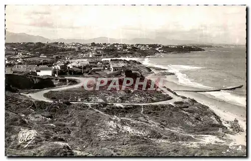 Cartes postales Bidart Vue Generale de la Plage Au fond les Monts espagnols