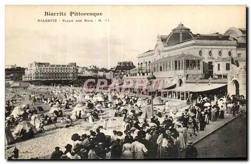 Ansichtskarte AK Biarritz Pittoresque Biarritz Plage des Rois