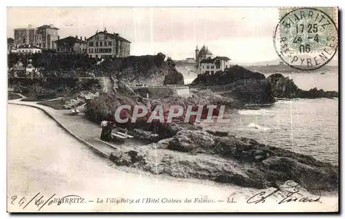 Cartes postales Biarritz La villa Belge et l hotel Chateau des Falaise