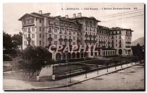 Ansichtskarte AK Hendaye Cote basque L Hotel Eskualduna