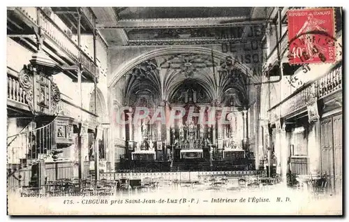 Cartes postales Ciboure pres Saint Jean de Luz Interieur de I Eglise