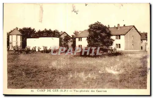 Ansichtskarte AK Camp De Ger Vue generale des Casernes Militaria