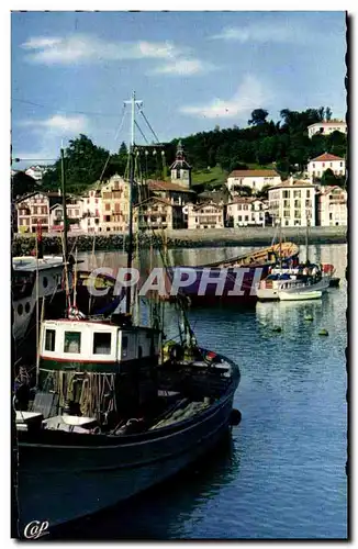 Ansichtskarte AK Ciboure Port et Quai Ravel Bateau