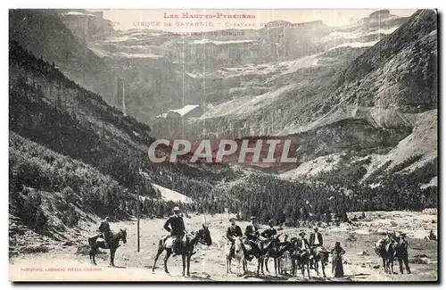 Cartes postales Cirque de Gavarnie Caravane de tourisme Descente du cirque Ane Donkey