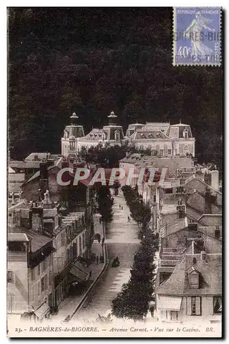 Cartes postales Bagneres de Bigorre Avenue Carnot Vue sur le Casino