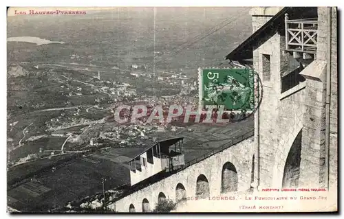 Cartes postales Les Hautes Pyrenees Lourdes Le Funiculaire Du Grand Jer (Thain Montant)