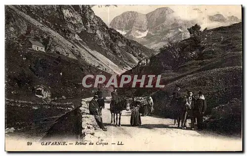 Cartes postales Gavarnie Retour du Cirque Ane Donkey