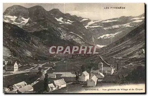 Cartes postales Les Pyrenees Gavarnie Vue generale du Village et du Cirque