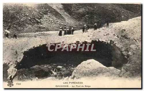 Ansichtskarte AK Les Pyrenees Gavarnie Le Pont de Neige