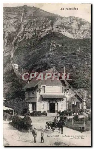 Ansichtskarte AK Les Pyrenees Lourdes La Gare du Funiculaire du Pic du Jer