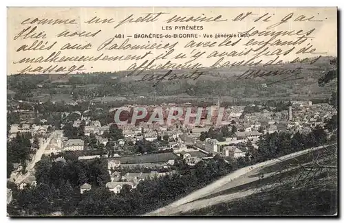 Cartes postales Les Pyrenees Bagneres De Bigorre Vue generale (Est)