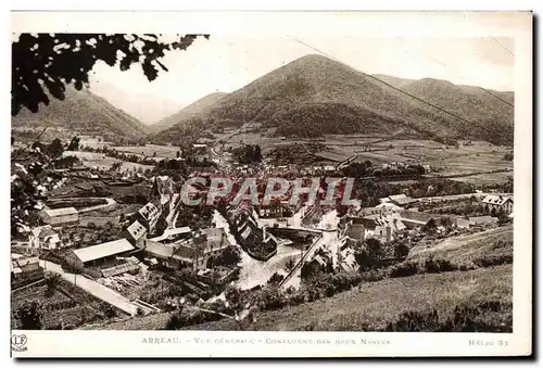 Cartes postales Arreau Vue generale Confluent Des Deux Nestes