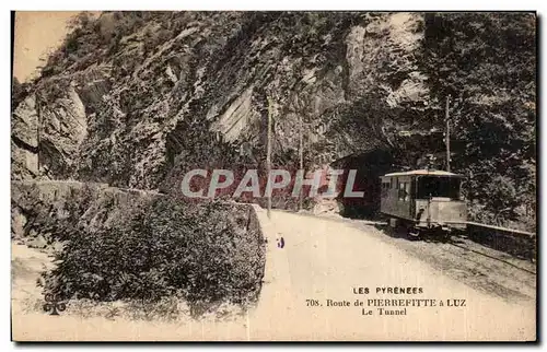 Ansichtskarte AK Les Pyrenees Route de Pierrefitte a Luz Le Tunnel Train