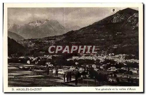 Cartes postales Argeles Gazost Vue generale et la vallee d Azun