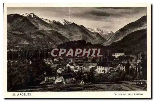 Cartes postales Argeles Panorama vers Leitous