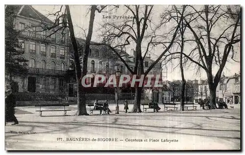 Cartes postales Bagneres de Bigorre Coustous et Place Lafayette