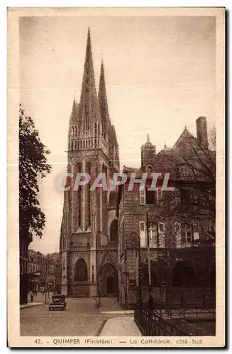 Cartes postales Quimper (Finistere) La Cathedrale cote Sud