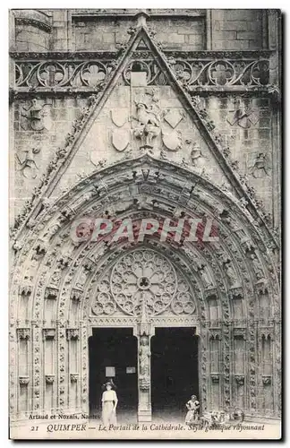 Cartes postales Quimper Le Portail de la Cathedrale