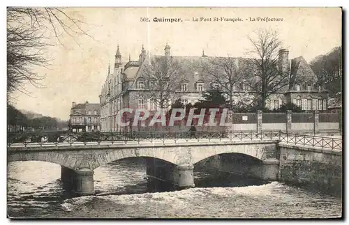 Cartes postales Quimper Le Pont St Francois La Prefecture