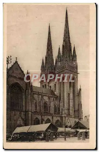 Cartes postales Bretagne Quimper (Finistere) La Cathedrale (cote Nord)