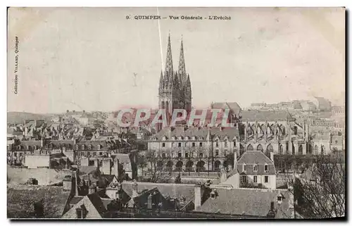 Ansichtskarte AK Quimper Vue Generale L Eveche