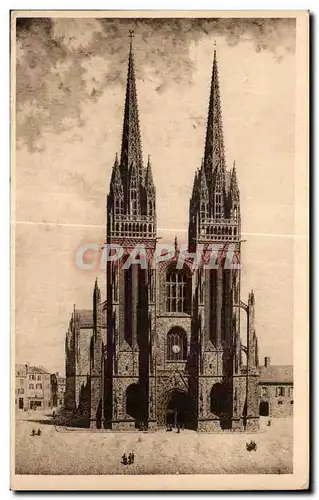 Cartes postales Quimper (Finistere) d apres un dessin a la plume de A le Bars