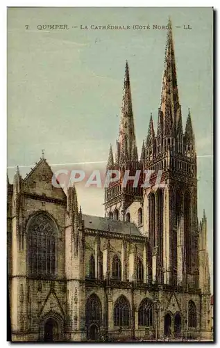 Ansichtskarte AK Quimper La Cathedrale (Cote Nord)