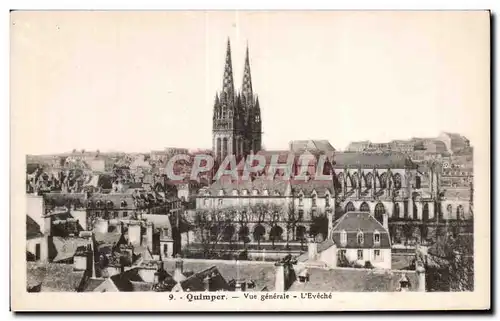 Ansichtskarte AK Quimper Vue generale L Eveche