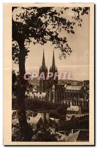 Ansichtskarte AK Quimper La Cathedrale vue du Frugy